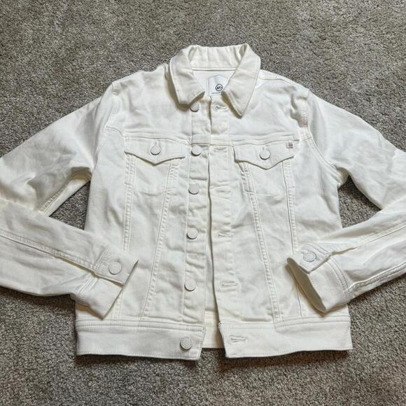 AG Jeans Robyn Denim Jacket All White Long Sleeve Size Small (Retail $215) - Picture 3 of 6
